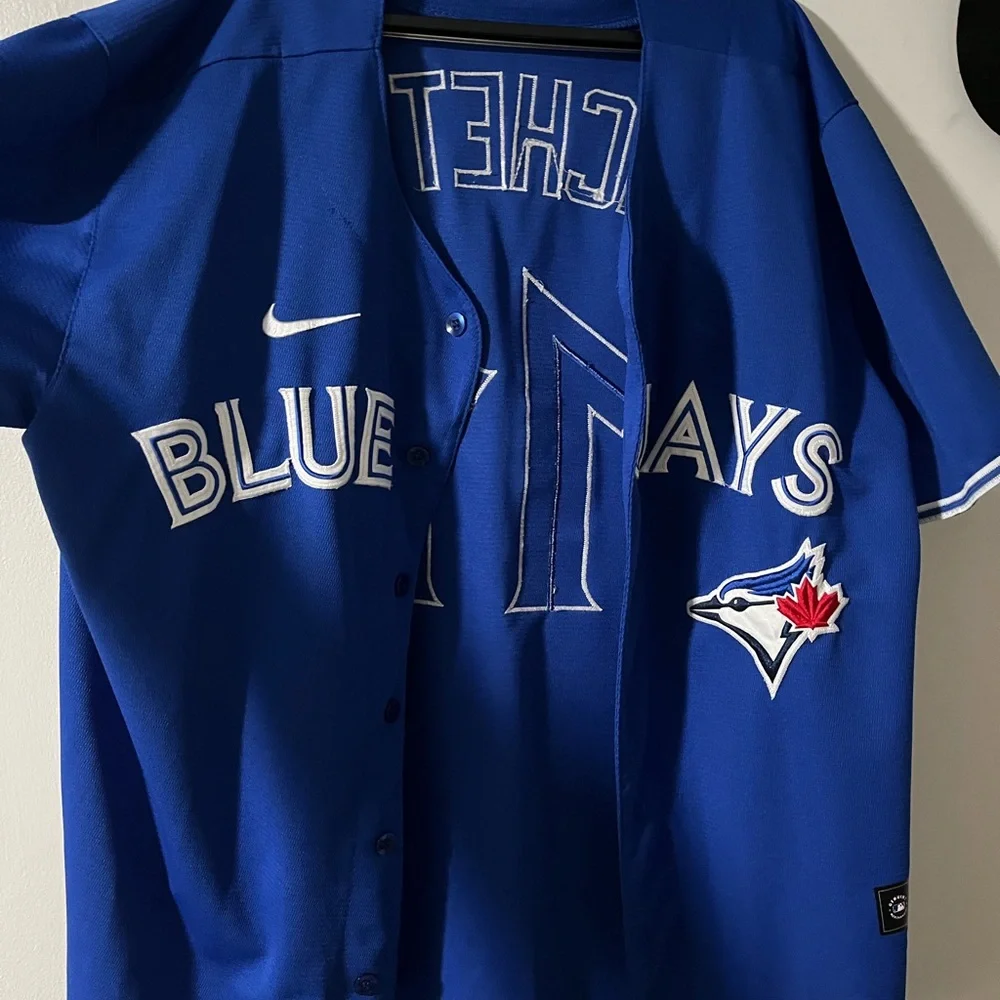 Nike Blue and White Sports Jersey - Picture 2 of 3